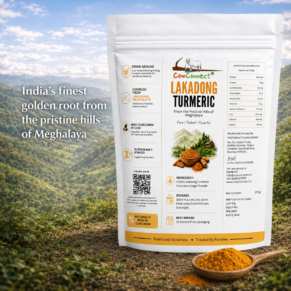 CowConnect Lakadong Turmeric Powder (High Curcumin 9-12%) 200g