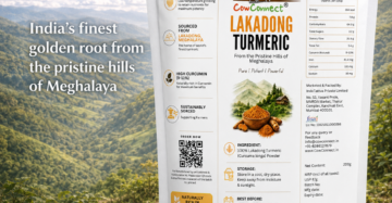 CowConnect Lakadong Turmeric Powder (High Curcumin 9-12%) 200g